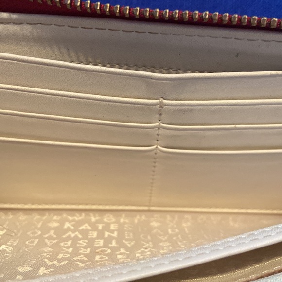 Red Kate Spade Used Wallet; some where but still good condition. Lots of pics - Picture 8 of 15